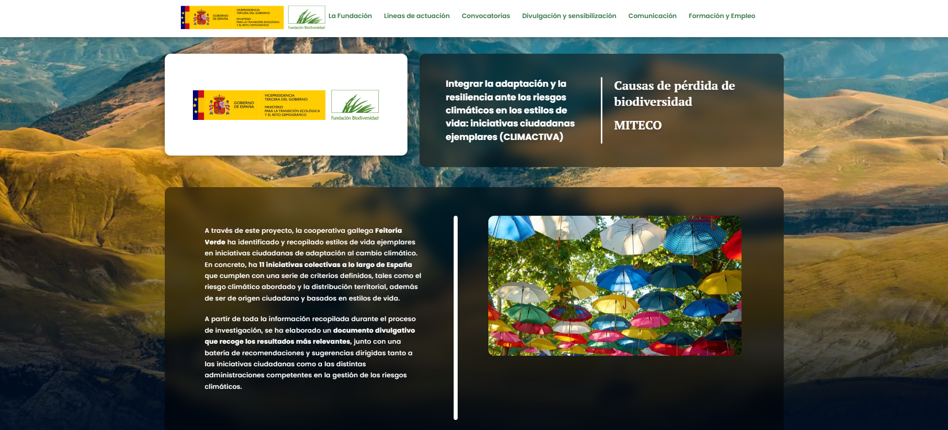 Integrar la adaptación y la resiliencia ante los riesgos climáticos en los estilos de vida: iniciativas ciudadanas ejemplares (CLIMACTIVA)