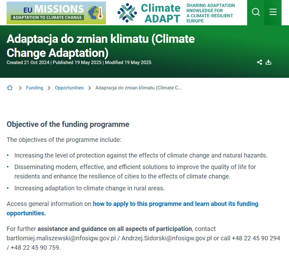 Adaptacja do zmian klimatu (Climate Change Adaptation)