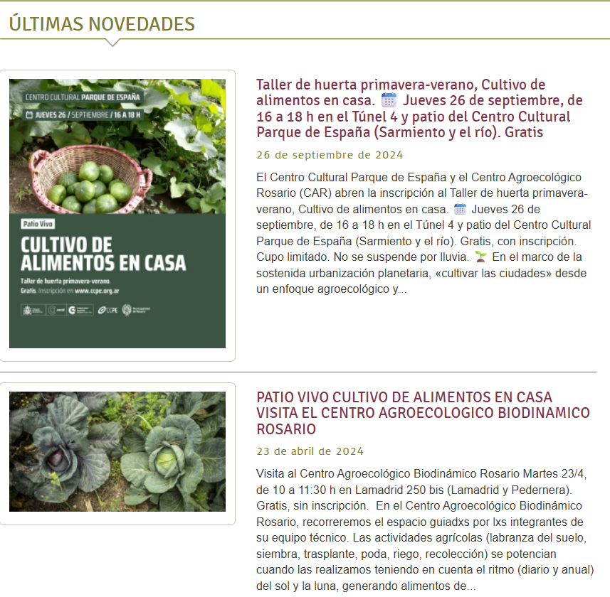 Agricultura urbana rosario