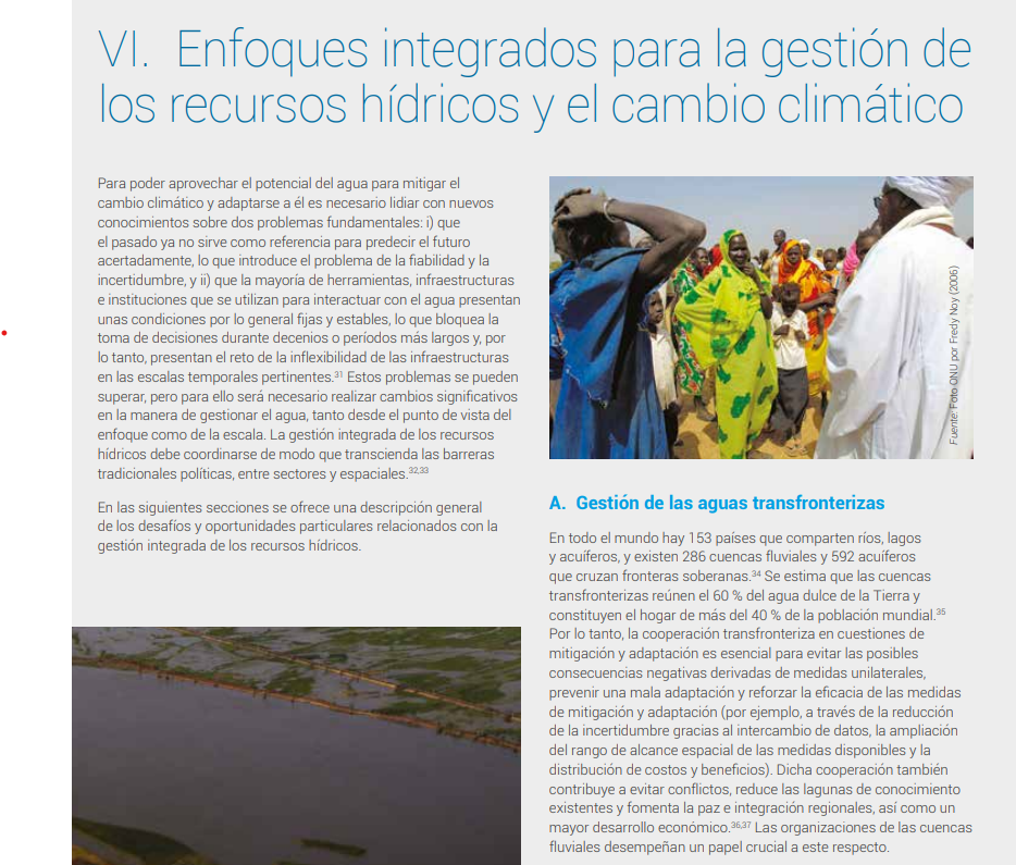 Informe de políticas de ONU-Agua sobre el Cambio Climático y el Agua