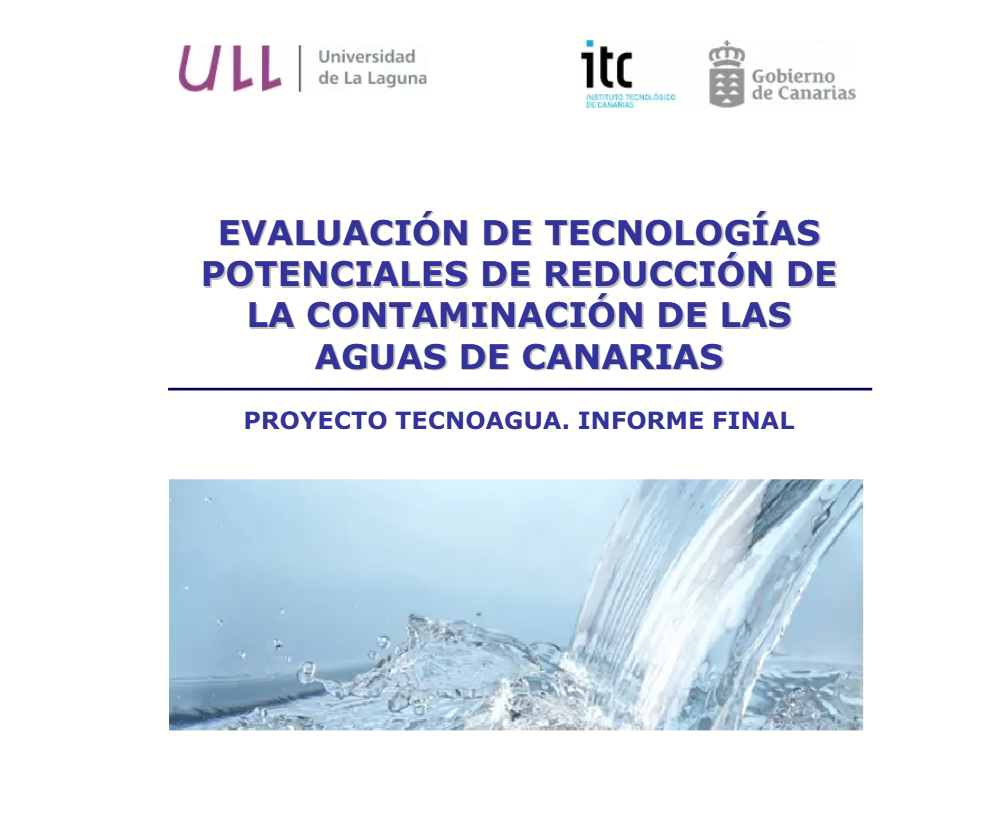 Evaluación de tecnologías potenciales de reducción de la contaminación de las aguas de Canarias